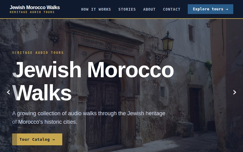 Jewish Morocco Walks — walking tour of Jewish heritage sites in Morocco