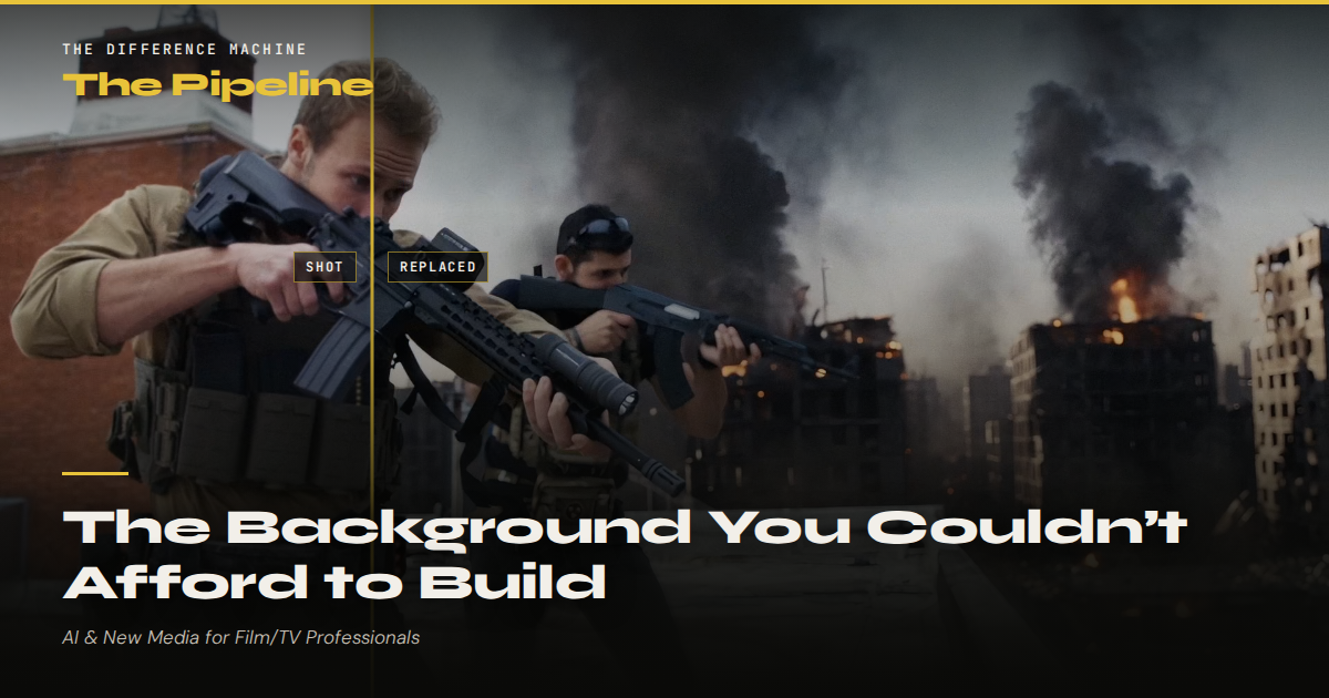 The Background You Couldn't Afford to Build — AI background replacement has moved from single shots to whole productions
