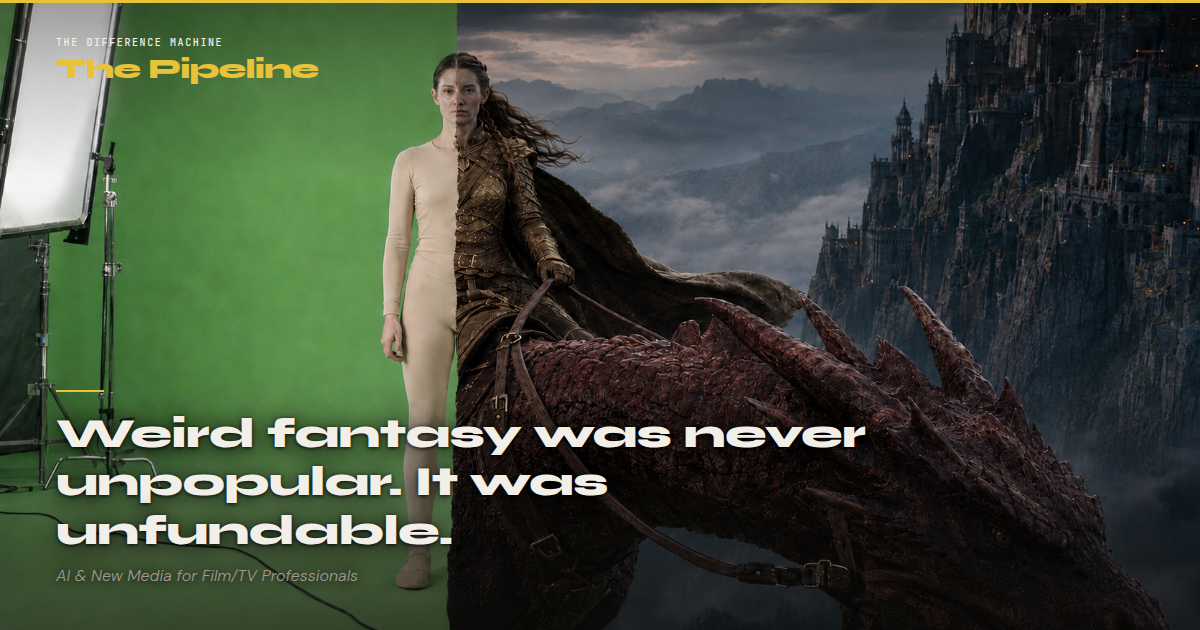 Weird fantasy was never unpopular. It was unfundable.